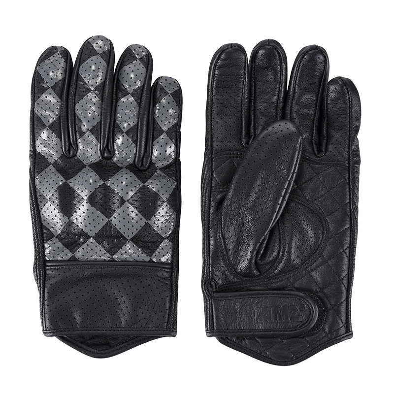 V-4 Glove - Black Grey Diamond