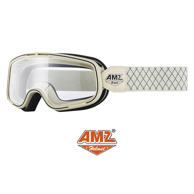 MOTO-2 Goggles - White Stripes Clear