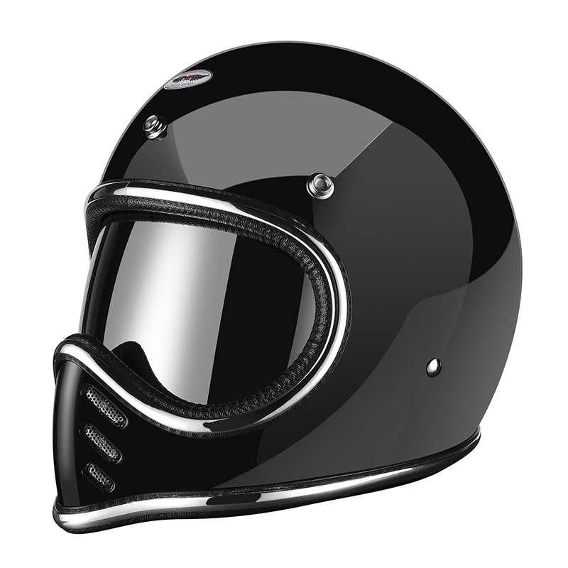 MTX Full Face Helmet - Silver Stripe GBK