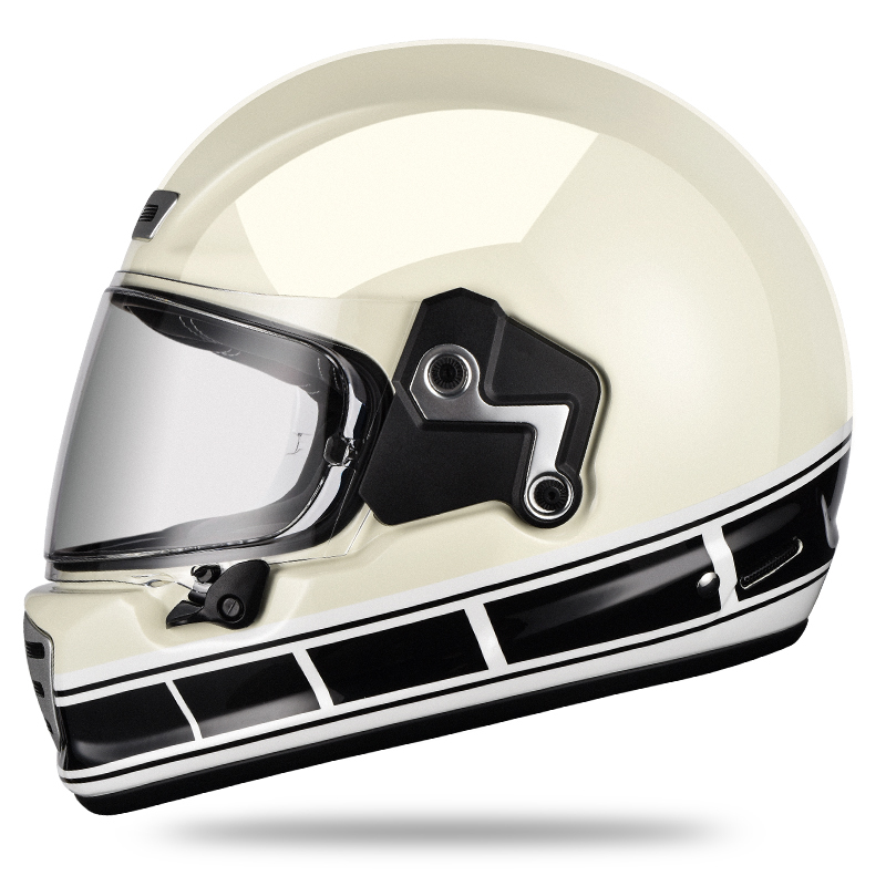 YZR Helmet - White/Black Grid