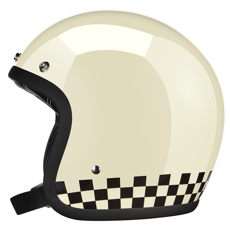 COSTA Open Face Helmet - Gloss White Checkboard